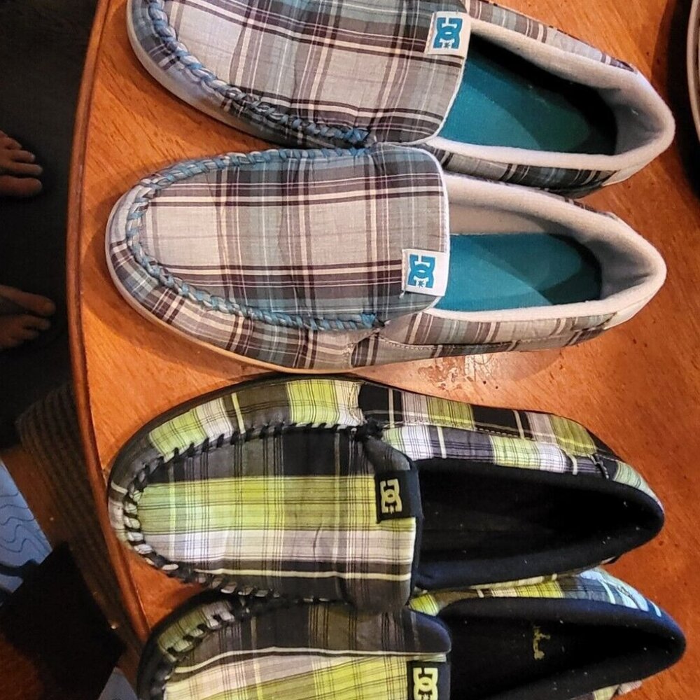 DC Skate Sneakers Shoes Chunky Size 8 Women's Plaid lot of 2 Pairs Comfy